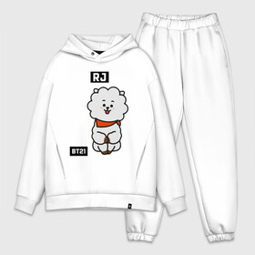 Мужской костюм хлопок OVERSIZE с принтом RJ BT21 в Кировске,  |  | bt21 | bts | chimmy | cooky | koya | love yourself. | mang | rj | shooky | tata | бт21 | бтс