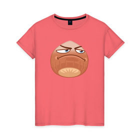 Женская футболка хлопок с принтом ОРЕХУС в Кировске, 100% хлопок | прямой крой, круглый вырез горловины, длина до линии бедер, слегка спущенное плечо | справедливо | справедливость | фруктовощи