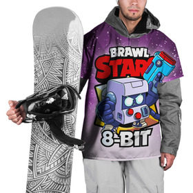 Накидка на куртку 3D с принтом BRAWL STARS 8-BIT в Кировске, 100% полиэстер |  | 8 bit | 8 бит | brawl stars | brawl stars 8 bit | brawler | бравл старз | бравлер
