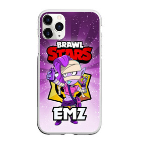 Чехол для iPhone 11 Pro матовый с принтом BRAWL STARS EMZ в Кировске, Силикон |  | Тематика изображения на принте: brawl stars | brawl stars emz | brawler | emz | бравл старз | бравлер | эмз