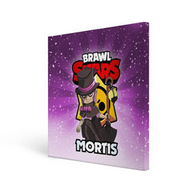 Холст квадратный с принтом BRAWL STARS MORTIS в Кировске, 100% ПВХ |  | brawl stars | brawl stars mortis | brawler | mortis | бравл старз | бравлер | мортис