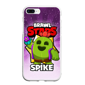 Чехол для iPhone 7Plus/8 Plus матовый с принтом BRAWL STARS SPIKE в Кировске, Силикон | Область печати: задняя сторона чехла, без боковых панелей | brawl stars | brawl stars spike | brawler | spike | бравл старз | бравлер | спайк