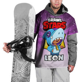 Накидка на куртку 3D с принтом BRAWL STARS LEON в Кировске, 100% полиэстер |  | brawl stars | brawl stars leon | brawler | leon | бравл старз | бравлер | леон