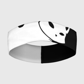 Повязка на голову 3D с принтом ДВА КОТА КУВЫРКАЮТСЯ. в Кировске,  |  | black white | два кота кувыркаются | животные | котики | коты | черно белое