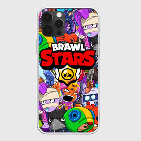 Чехол для iPhone 12 Pro с принтом BRAWL STARS в Кировске, силикон | область печати: задняя сторона чехла, без боковых панелей | Тематика изображения на принте: 8 bit | 8 бит | brawl stars | brawler | crow | emz | leon | nita | sandy | spike | бравл старз | бравлер | ворон | леон | нита | спайк | сэнди | эмз