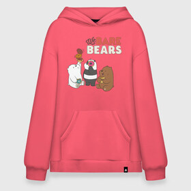 Худи SuperOversize хлопок с принтом baby Bears в Кировске, 70% хлопок, 30% полиэстер, мягкий начес внутри | карман-кенгуру, эластичная резинка на манжетах и по нижней кромке, двухслойный капюшон
 | baby bears | bare bears | dsgngerzen | grizz | isebear | panpan | vdgerir