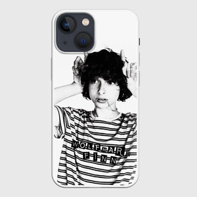 Чехол для iPhone 13 mini с принтом Финн Вулфард в Кировске,  |  | finn wolfhard | kid from it | kid fron stranger things | актёр | майк из очень странные де | мальчик из оно | мальчик из очень странные дела | ричи из оно | финн | финн вулфард