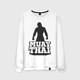 Мужской свитшот хлопок с принтом Muay Thai в Кировске, 100% хлопок |  | mma | muay thai | бокс | борьба | дзюдо | единоборства | кикбоксинг | спорт