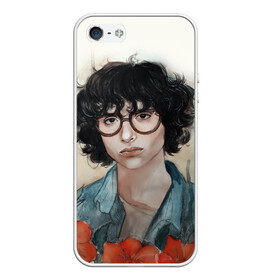 Чехол для iPhone 5/5S матовый с принтом finn wolfhard в Кировске, Силикон | Область печати: задняя сторона чехла, без боковых панелей | Тематика изображения на принте: finn wolfhard | очень странные дела | финн вулфард