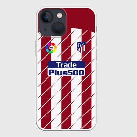 Чехол для iPhone 13 mini с принтом Альваро Мората Атлетико в Кировске,  |  | atletico madrid | champions | football | morata | soccer | spain | uefa | world cup | альваро | альваро мората | атлетико | атлетико мадрид | ла лига | мадрид | мората | форма | формы | футбол