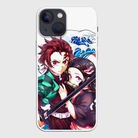 Чехол для iPhone 13 mini с принтом Клинок рассекающий демонов в Кировске,  |  | anime | demon slayer | kimetsu no yaiba | nezuko | tanjiro | аниме | клинок рассекающий демонов | клинок уничтожающий демонов | манга | нэдзуко | тандзиро