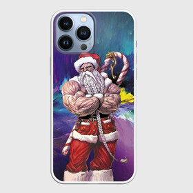 Чехол для iPhone 13 Pro Max с принтом Крутой дед в Кировске,  |  | beard | brawn | caftan | cap | element | moustache | new year | santa claus | борода | дед мороз | кафтан | мускулы | новый год | санта клаус | стихия | усы | шапка