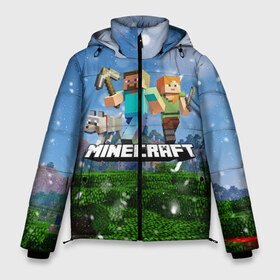 Мужская зимняя куртка 3D с принтом Minecraft Майнкрафт в Кировске, верх — 100% полиэстер; подкладка — 100% полиэстер; утеплитель — 100% полиэстер | длина ниже бедра, свободный силуэт Оверсайз. Есть воротник-стойка, отстегивающийся капюшон и ветрозащитная планка. 

Боковые карманы с листочкой на кнопках и внутренний карман на молнии. | creeper | game | minecraft | блоки | грифер | игры | квадраты | компьютерная игра | крипер | маинкрафт | майн | майнкравт | майнкрафт