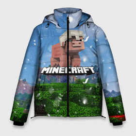 Мужская зимняя куртка 3D с принтом Minecraft Майнкрафт в Кировске, верх — 100% полиэстер; подкладка — 100% полиэстер; утеплитель — 100% полиэстер | длина ниже бедра, свободный силуэт Оверсайз. Есть воротник-стойка, отстегивающийся капюшон и ветрозащитная планка. 

Боковые карманы с листочкой на кнопках и внутренний карман на молнии. | creeper | game | minecraft | блоки | грифер | игры | квадраты | компьютерная игра | крипер | маинкрафт | майн | майнкравт | майнкрафт