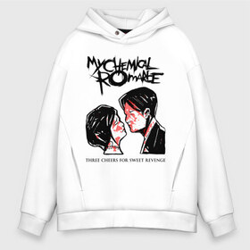 Мужское худи Oversize хлопок с принтом My Chemical Romance в Кировске, френч-терри — 70% хлопок, 30% полиэстер. Мягкий теплый начес внутри —100% хлопок | боковые карманы, эластичные манжеты и нижняя кромка, капюшон на магнитной кнопке | Тематика изображения на принте: black parade | killjoy | mcr | my chemical romance | килджой