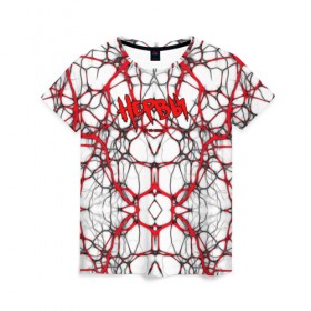Женская футболка 3D с принтом Нервы в Кировске, 100% полиэфир ( синтетическое хлопкоподобное полотно) | прямой крой, круглый вырез горловины, длина до линии бедер | 