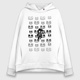 Женское худи Oversize хлопок с принтом FORTNITE X MARSHMELLO в Кировске, френч-терри — 70% хлопок, 30% полиэстер. Мягкий теплый начес внутри —100% хлопок | боковые карманы, эластичные манжеты и нижняя кромка, капюшон на магнитной кнопке | fortnite | games | marshmello | игры | фортнайт