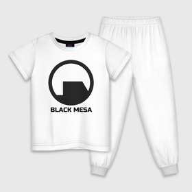 Детская пижама хлопок с принтом Black Mesa в Кировске, 100% хлопок |  брюки и футболка прямого кроя, без карманов, на брюках мягкая резинка на поясе и по низу штанин
 | alyx | black mesa | half life | half life 2 | халф лайф