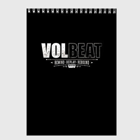 Скетчбук с принтом Volbeat в Кировске, 100% бумага
 | 48 листов, плотность листов — 100 г/м2, плотность картонной обложки — 250 г/м2. Листы скреплены сверху удобной пружинной спиралью | groove metal | hardcore | psychobilly | rebound | replay | rewind | volbeat | волбит