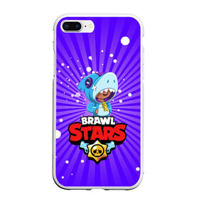 Чехол для iPhone 7Plus/8 Plus матовый с принтом BRAWL STARS LEON SHARK в Кировске, Силикон | Область печати: задняя сторона чехла, без боковых панелей | 8 bit | 8 бит. | 8bit | 8бит | android | brawl stars | colt | crow | games | leon | penny | poco | shelly | spike | wanted | брав | бравл старс | звезды | игры | мобильные игры | старс