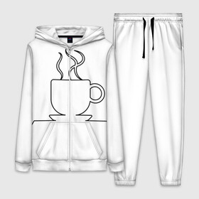 Женский костюм 3D с принтом Чашечку кофе в Кировске,  |  | бариста | бармен | вкус | кардиограмма | кофе | кофеман | напиток | подача | профессия | хобби | чашка