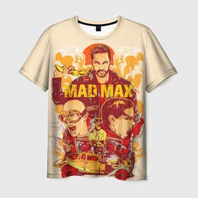 Мужская футболка 3D с принтом Безумный Макс в Кировске, 100% полиэфир | прямой крой, круглый вырез горловины, длина до линии бедер | Тематика изображения на принте: mad max. боевик | байкер | бандит | постапокалипсис | пустыня
