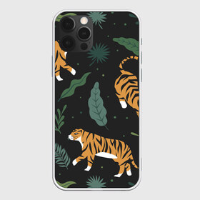 Чехол для iPhone 12 Pro Max с принтом Тропический тигр в Кировске, Силикон |  | tiger | гепард | дикие кошки | животные | кот | кошки | пантера | тигр | тигры