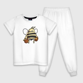 Детская пижама хлопок с принтом Пчела С Медом в Кировске, 100% хлопок |  брюки и футболка прямого кроя, без карманов, на брюках мягкая резинка на поясе и по низу штанин
 | Тематика изображения на принте: 