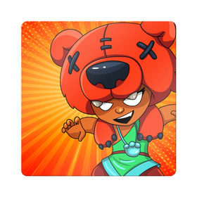 Магнит виниловый Квадрат с принтом BRAWL STARS NITA в Кировске, полимерный материал с магнитным слоем | размер 9*9 см, закругленные углы | Тематика изображения на принте: brawl stars | brawl stars nita | brawler | nita | бравл старз | бравлер | нита