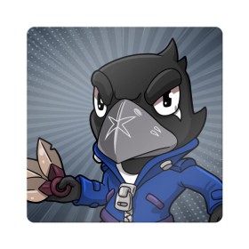 Магнит виниловый Квадрат с принтом BRAWL STARS CROW в Кировске, полимерный материал с магнитным слоем | размер 9*9 см, закругленные углы | Тематика изображения на принте: brawl stars | brawl stars crow | brawler | crow | бравл старз | бравлер | ворон