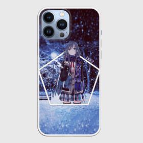 Чехол для iPhone 13 Pro Max с принтом Snow Bunny Girl в Кировске,  |  | Тематика изображения на принте: no yume wo minai | seishun buta yarou | wa bunny girl senpai | аниме | глупый | девочки зайки | девушка | зима | манга | мечту | не понимает | ночь | парк | свет | свин | снег | этот