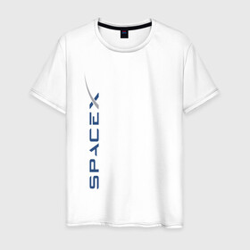 Мужская футболка хлопок с принтом SPACEX - ИЛОН МАСК. в Кировске, 100% хлопок | прямой крой, круглый вырез горловины, длина до линии бедер, слегка спущенное плечо. | elon musk | spacex | американский предприниматель | изобретатель | илон маск | инвестор | инженер