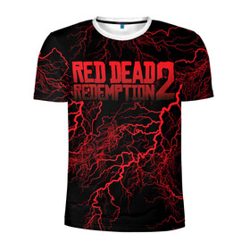 Мужская футболка 3D спортивная с принтом Red Dead Redemption 2 в Кировске, 100% полиэстер с улучшенными характеристиками | приталенный силуэт, круглая горловина, широкие плечи, сужается к линии бедра | john marston | rdr2 | red dead | red dead redemption 2 | redemption 2 | rockstar | вестерн | выкуп | запад | ковбой | красный | мертвый | приключения | шутер