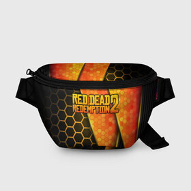 Поясная сумка 3D с принтом Red Dead Redemption 2 в Кировске, 100% полиэстер | плотная ткань, ремень с регулируемой длиной, внутри несколько карманов для мелочей, основное отделение и карман с обратной стороны сумки застегиваются на молнию | 