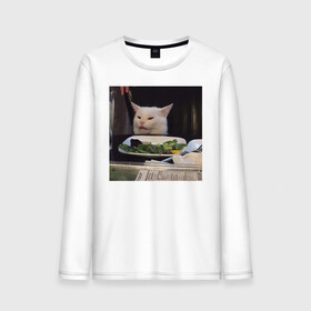 Мужской лонгслив хлопок с принтом мемная картинка с котом в Кировске, 100% хлопок |  | кот | котэ | кошка | мем | прикол | фотография