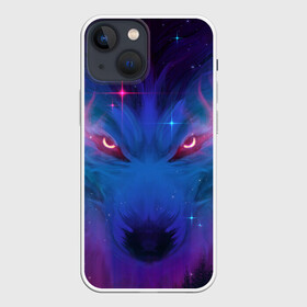 Чехол для iPhone 13 mini с принтом Звездный волк в Кировске,  |  | взгляд | волк | волки | волчица | животное | звезды | зверь | космос