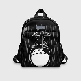 Детский рюкзак 3D с принтом Тоторо прячется от дождя в Кировске, 100% полиэстер | лямки с регулируемой длиной, сверху петелька, чтобы рюкзак можно было повесить на вешалку. Основное отделение закрывается на молнию, как и внешний карман. Внутри дополнительный карман. По бокам два дополнительных кармашка | Тематика изображения на принте: anime | hayao miyazaki | japanese | meme | miyazaki | piano | studio ghibli | tokyo | totoro | гибли | котобус | мой | сосед | сусуватари | тонари | тоторо | хаяо миядзаки