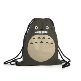 Рюкзак-мешок 3D с принтом Totoro в Кировске, 100% полиэстер | плотность ткани — 200 г/м2, размер — 35 х 45 см; лямки — толстые шнурки, застежка на шнуровке, без карманов и подкладки | anime | hayao miyazaki | japanese | meme | miyazaki | piano | studio ghibli | tokyo | totoro | гибли | котобус | мой | сосед | сусуватари | тонари | тоторо | хаяо миядзаки