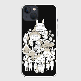 Чехол для iPhone 13 с принтом Totoro в Кировске,  |  | anime | hayao miyazaki | japanese | meme | miyazaki | piano | studio ghibli | tokyo | totoro | гибли | котобус | мой | сосед | сусуватари | тонари | тоторо | хаяо миядзаки