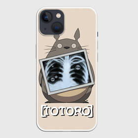 Чехол для iPhone 13 с принтом My Neighbor Totoro рентген в Кировске,  |  | anime | hayao miyazaki | japanese | meme | miyazaki | piano | studio ghibli | tokyo | totoro | гибли | котобус | мой | сосед | сусуватари | тонари | тоторо | хаяо миядзаки