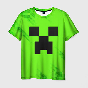 Мужская футболка 3D с принтом MINECRAFT в Кировске, 100% полиэфир | прямой крой, круглый вырез горловины, длина до линии бедер | game | minecraft | блоки | игра | квадраты | компьютерная игра | крипер | майнкрафт