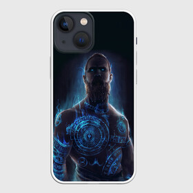 Чехол для iPhone 13 mini с принтом Baldur (God of War) в Кировске,  |  | baldur | god | kratos | tattoo | war | бог | война | дым | кратос | мифология | наколка | партак | свечение | скандинавская | татуировки | татуха