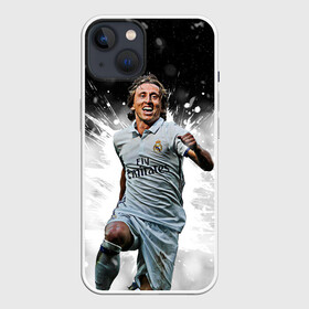 Чехол для iPhone 13 с принтом Модрич в Кировске,  |  | champions | football | luka modrich | madrid | modrich | real | real madrid | soccer | spain | uefa | ла лига | лука | лука модрич | мадрид | модрич | реал | реал мадрид | футбол | хорватия