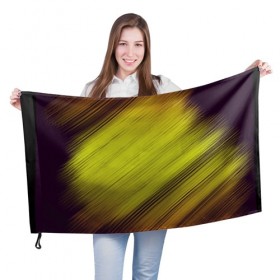 Флаг 3D с принтом Золотой штрих в Кировске, 100% полиэстер | плотность ткани — 95 г/м2, размер — 67 х 109 см. Принт наносится с одной стороны | золотое | интересное | летние | осеннее | солнечное | цветное