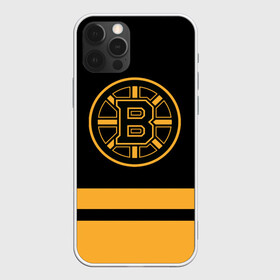 Чехол для iPhone 12 Pro с принтом Бостон Брюинз НХЛ в Кировске, силикон | область печати: задняя сторона чехла, без боковых панелей | Тематика изображения на принте: boston | boston bruins | bruins | hockey | nhl | usa | бостон | бостон брюинз | нхл | спорт | сша | хоккей | шайба