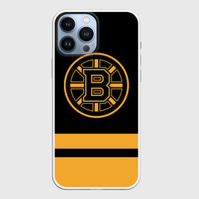 Чехол для iPhone 13 Pro Max с принтом Бостон Брюинз НХЛ в Кировске,  |  | boston | boston bruins | bruins | hockey | nhl | usa | бостон | бостон брюинз | нхл | спорт | сша | хоккей | шайба