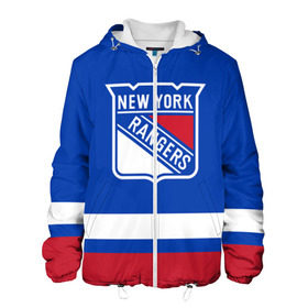 Мужская куртка 3D с принтом Нью-Йорк Рейнджерс НХЛ в Кировске, ткань верха — 100% полиэстер, подклад — флис | прямой крой, подол и капюшон оформлены резинкой с фиксаторами, два кармана без застежек по бокам, один большой потайной карман на груди. Карман на груди застегивается на липучку | Тематика изображения на принте: hockey | new york | new york rangers | nhl | rangers | usa | нхл | нью йорк | нью йорк рейнджерс | рейнджерс | спорт | сша | хоккей | шайба