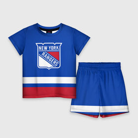 Детский костюм с шортами 3D с принтом Нью Йорк Рейнджерс НХЛ в Кировске,  |  | Тематика изображения на принте: hockey | new york | new york rangers | nhl | rangers | usa | нхл | нью йорк | нью йорк рейнджерс | рейнджерс | спорт | сша | хоккей | шайба
