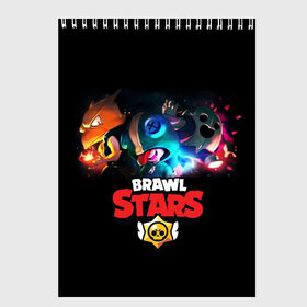 Скетчбук с принтом Brawl Stars в Кировске, 100% бумага
 | 48 листов, плотность листов — 100 г/м2, плотность картонной обложки — 250 г/м2. Листы скреплены сверху удобной пружинной спиралью | bo | brawl | brock | bull | colt | dynamike | elprimo | jessie | leon | moba | nita | shelly | stars | бо | брок | булл | джесси | динамайк | кольт | леон | нита | шелли | эльпримо