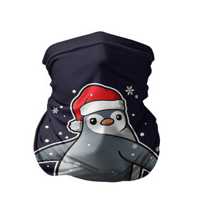 Бандана-труба 3D с принтом Santa penguin в Кировске, 100% полиэстер, ткань с особыми свойствами — Activecool | плотность 150‒180 г/м2; хорошо тянется, но сохраняет форму | Тематика изображения на принте: christmas | claus | jingle | merry | santa | елка | игрушки | клаус | клюв | колокольчик | новый год | олени | пингвин | подарок | праздник | рождество | санта | снег | снежинки | шапка